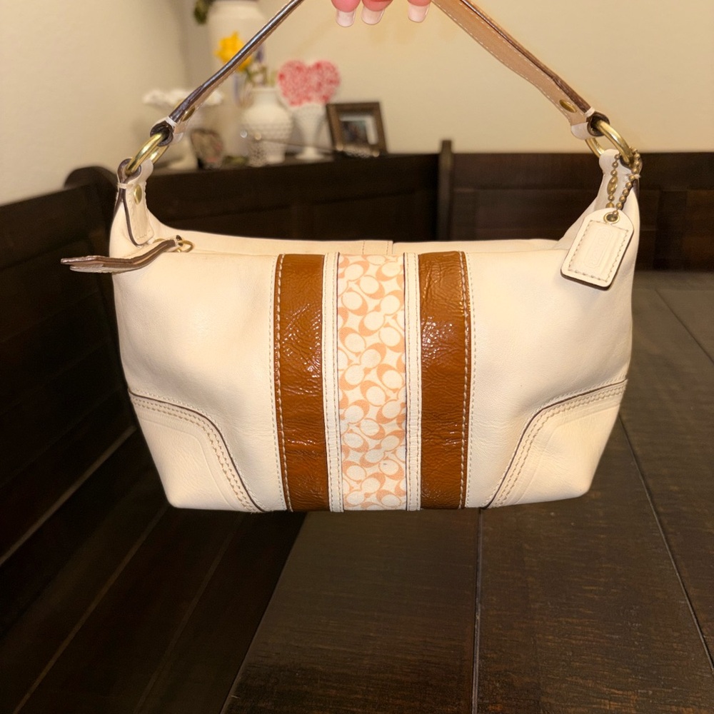 Vintage Coach White Signature Canvas Demi Mini Bag 41041 | Y2K